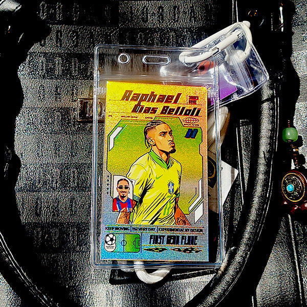2026 Original Football Star Laser Art Keychain with Silver Trim