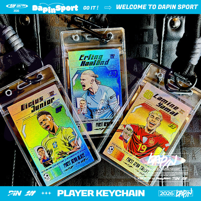 2026 Original Football Star Laser Art Keychain with Silver Trim