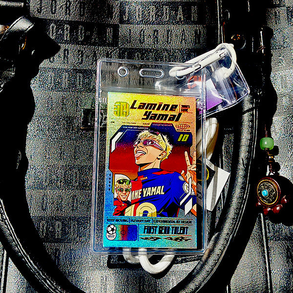 2026 Original Football Star Laser Art Keychain with Silver Trim