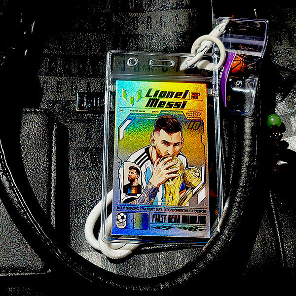 2026 Original Football Star Laser Art Keychain with Silver Trim