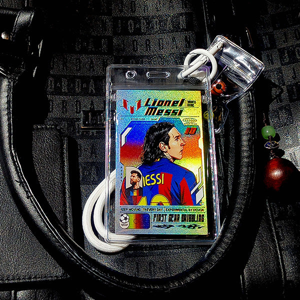 2026 Original Football Star Laser Art Keychain with Silver Trim