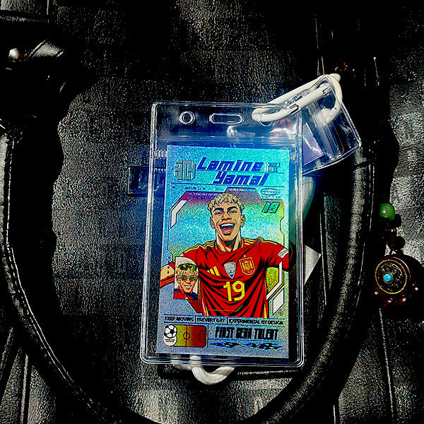 2026 Original Football Star Laser Art Keychain with Silver Trim