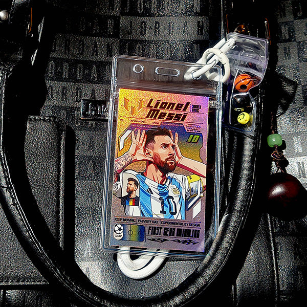 2026 Original Football Star Laser Art Keychain with Silver Trim