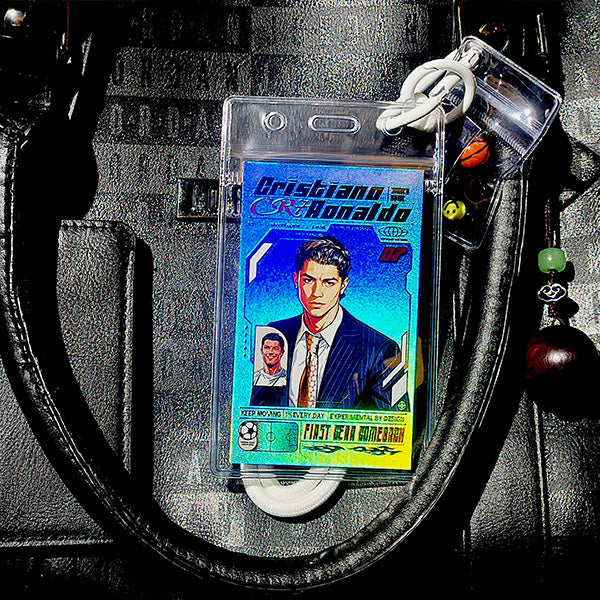 2026 Original Football Star Laser Art Keychain with Silver Trim